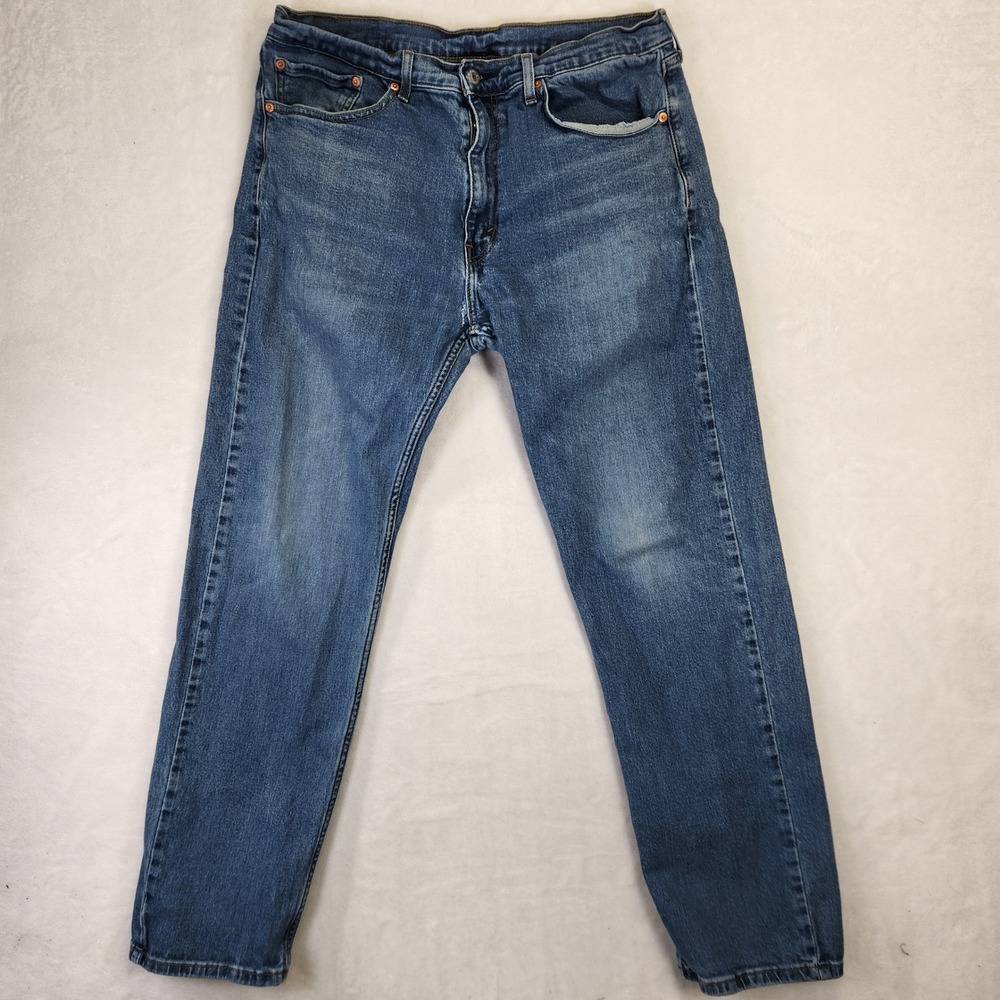 Levis 505 Regular Fit Straight Leg Mens Jeans Blue Medium‎ Wash W36 L32